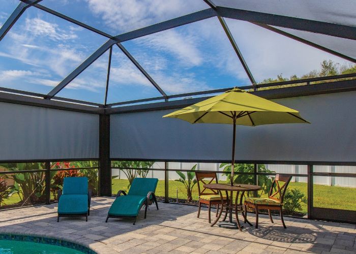 interior view of a retractable screen